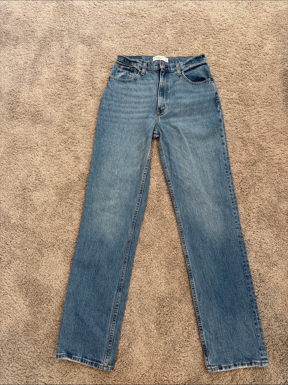 Abercrombie & Fitch Mid Blue Straight Leg Jeans